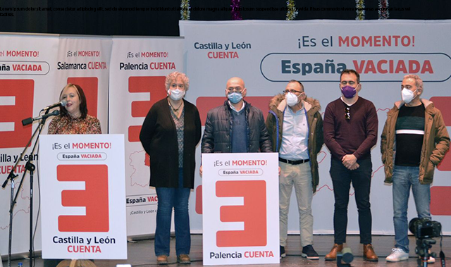 Acto de presentacin de la candidatura de la Espaa Vaciada a las autonmicas del 2022.
